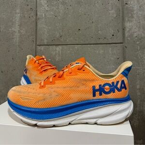 Hoka Clifton 9 Orange Blue Men’s US 10